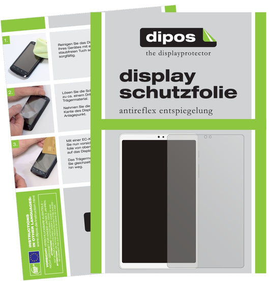 Matte Displayschutzfolie von dipos passend für Samsung Galaxy Tab A7 Lite, präziser Zuschnitt und blasenfrei montiert