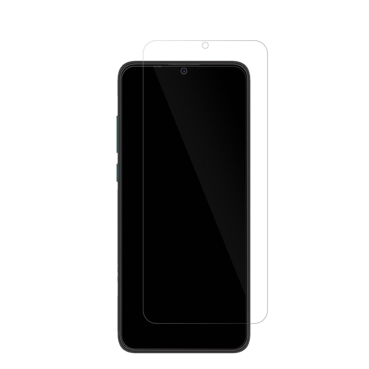 MicromaxIn 2c mit aufgebrachter dipos Displayschutzfolie, glasklare Darstellung ohne Einschränkungen