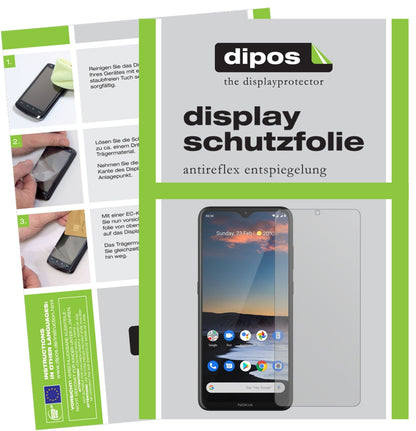 Matte Displayschutzfolie von dipos passend für Nokia 46086, präziser Zuschnitt und blasenfrei montiert