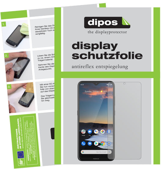 Matte Displayschutzfolie von dipos passend für Nokia 46086, präziser Zuschnitt und blasenfrei montiert