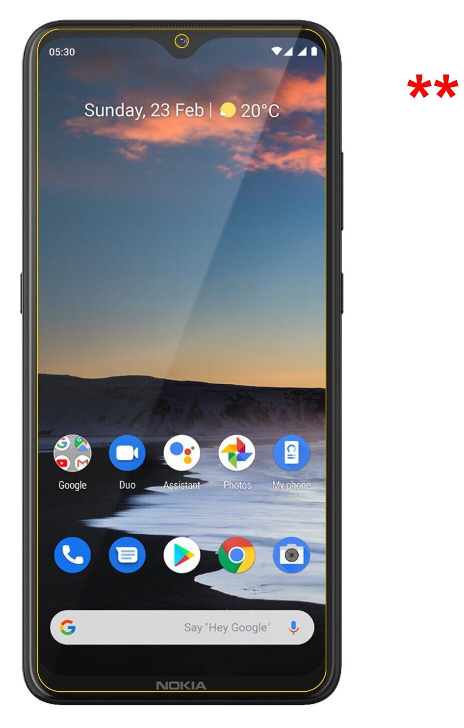 dipos Displayschutz für Nokia 46086, transparente Oberfläche, perfekte Passform auch für die Rundungen