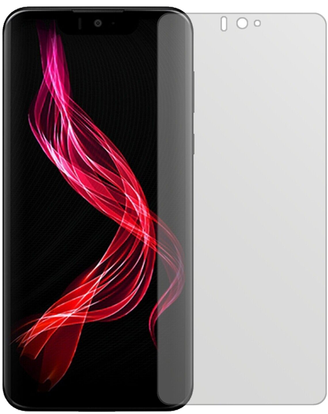 Matte Displayschutzfolie von dipos passend für Sharp Aquos Zero, präziser Zuschnitt und blasenfrei montiert