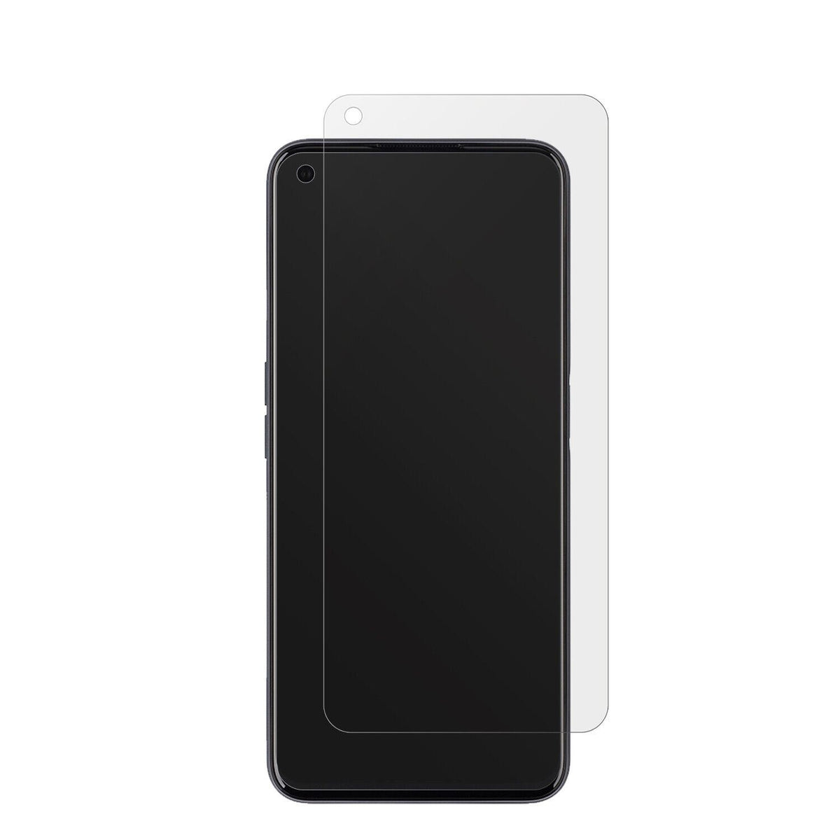 Realme9 5G mit aufgebrachter dipos Displayschutzfolie, die lästige Fingerabdrücke minimiert