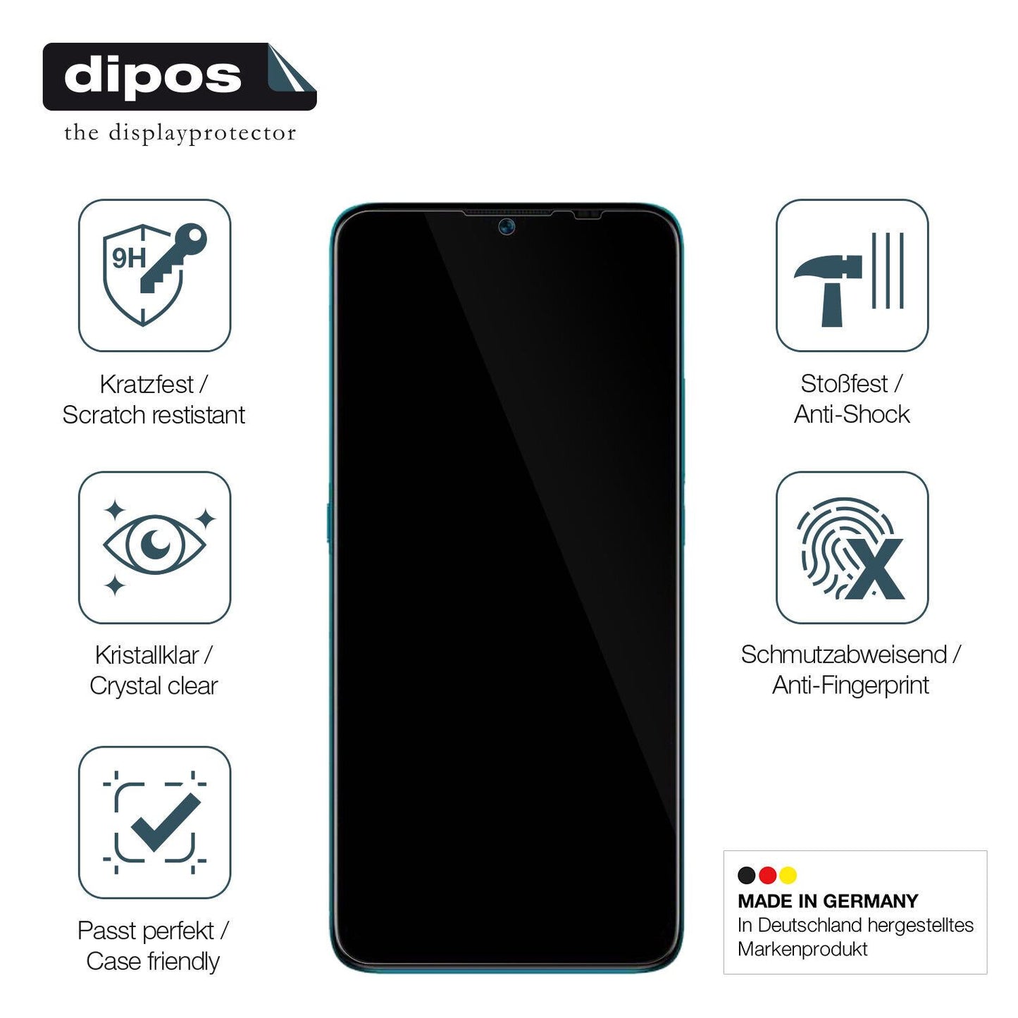 Displayschutz hergestellt in Deutschland, höchste Qualität made in Germany