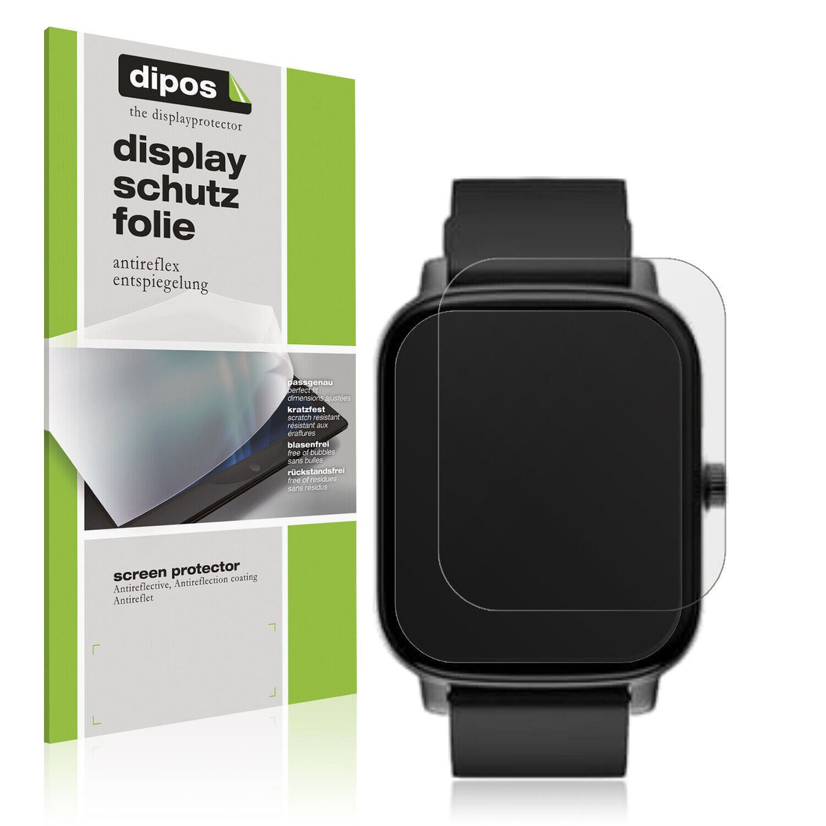 Matte Displayschutzfolie von dipos passend für Noise ColorFit Icon Buzz, präziser Zuschnitt und blasenfrei montiert