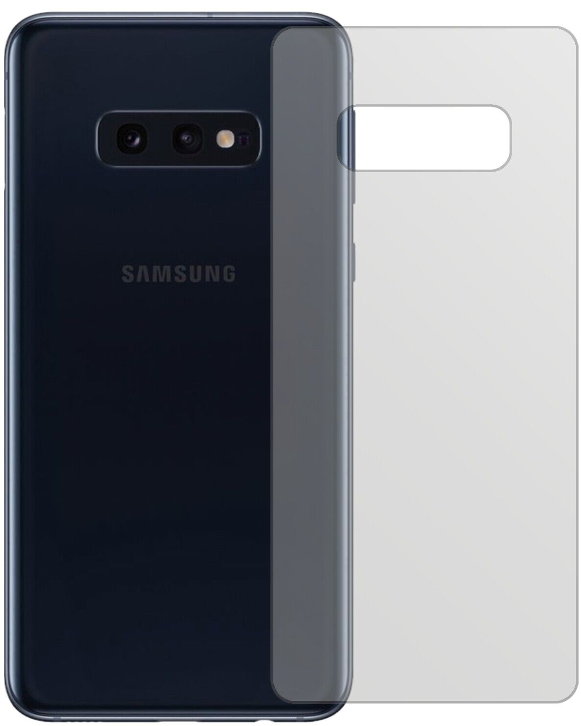 Matte Displayschutzfolie von dipos passend für Samsung Galaxy S10e Rückseite, präziser Zuschnitt und blasenfrei montiert