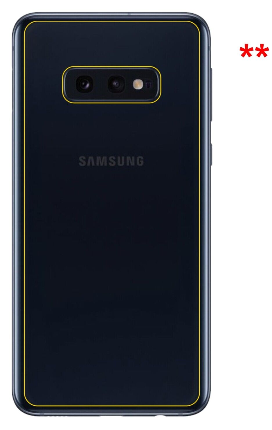 Dünne und klare Folie passend zugeschnitten für Samsung Galaxy S10e Rückseite