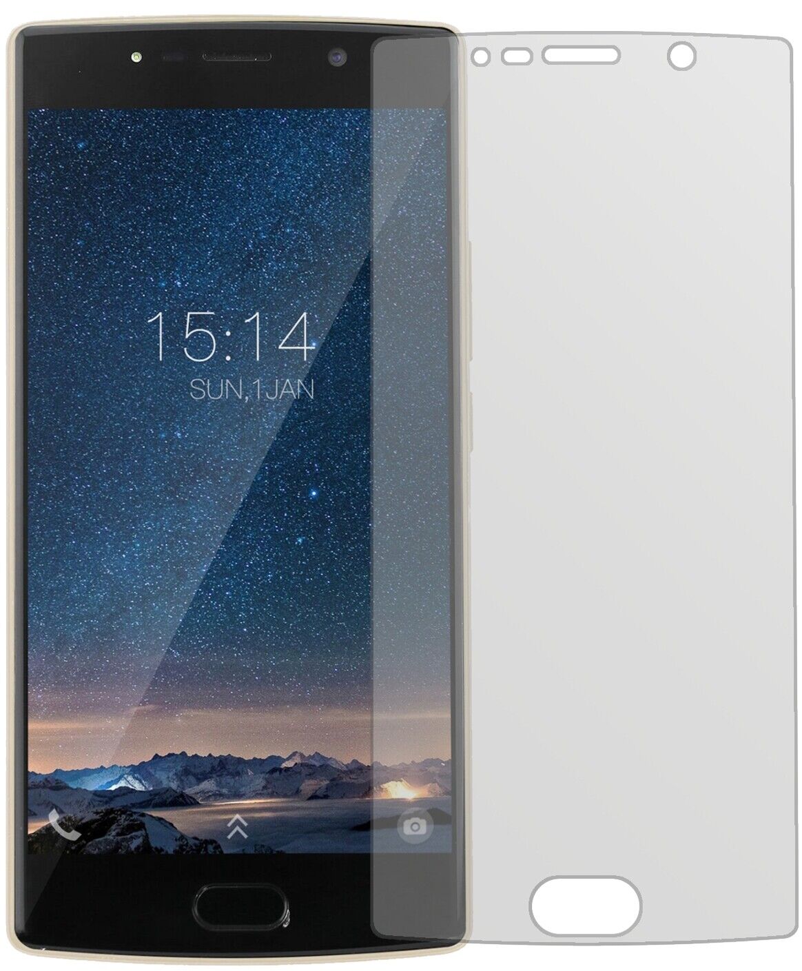 Matte Displayschutzfolie von dipos passend für Doogee BL7000, präziser Zuschnitt und blasenfrei montiert