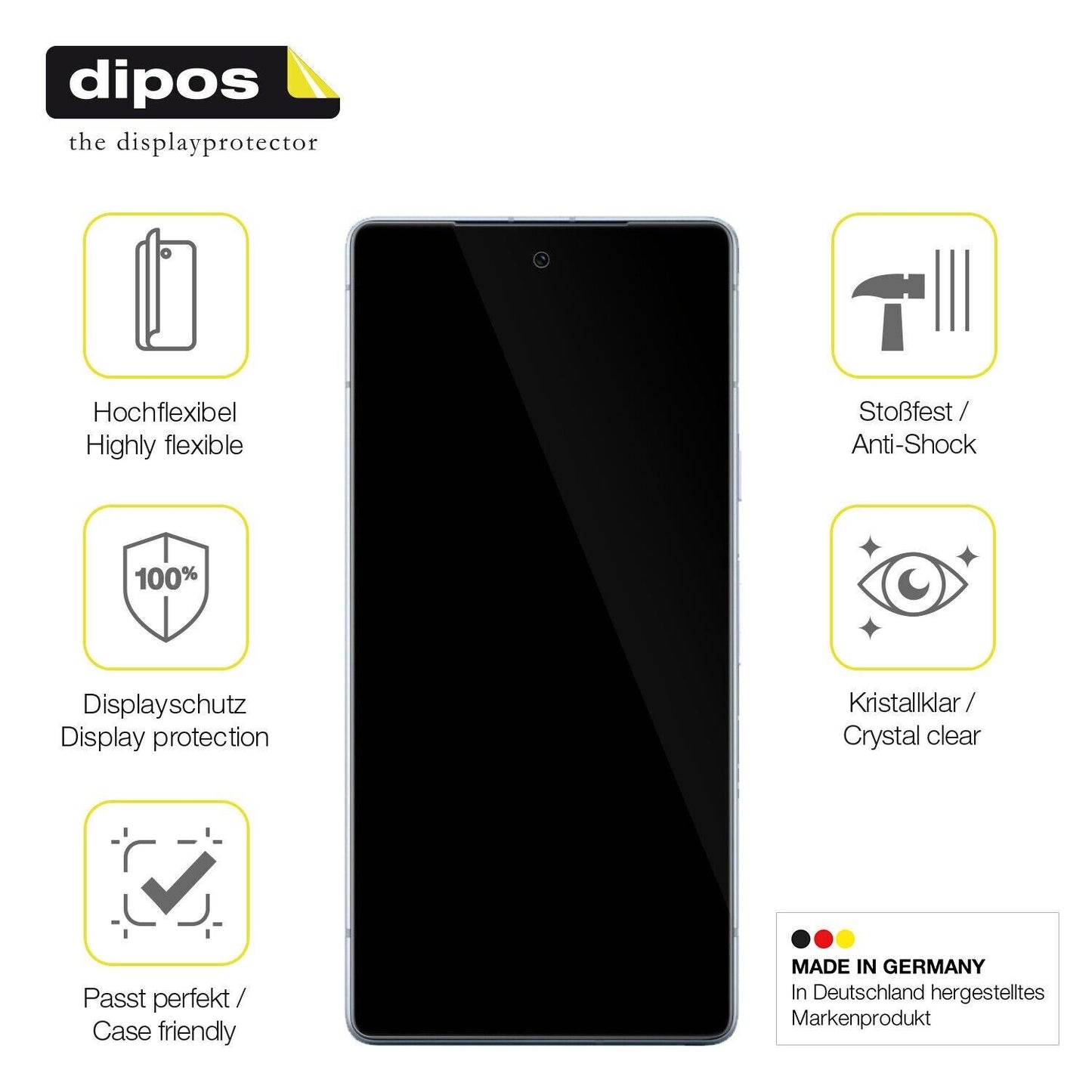 1x 3D Full Cover Schutzfolie für Google Pixel 7a