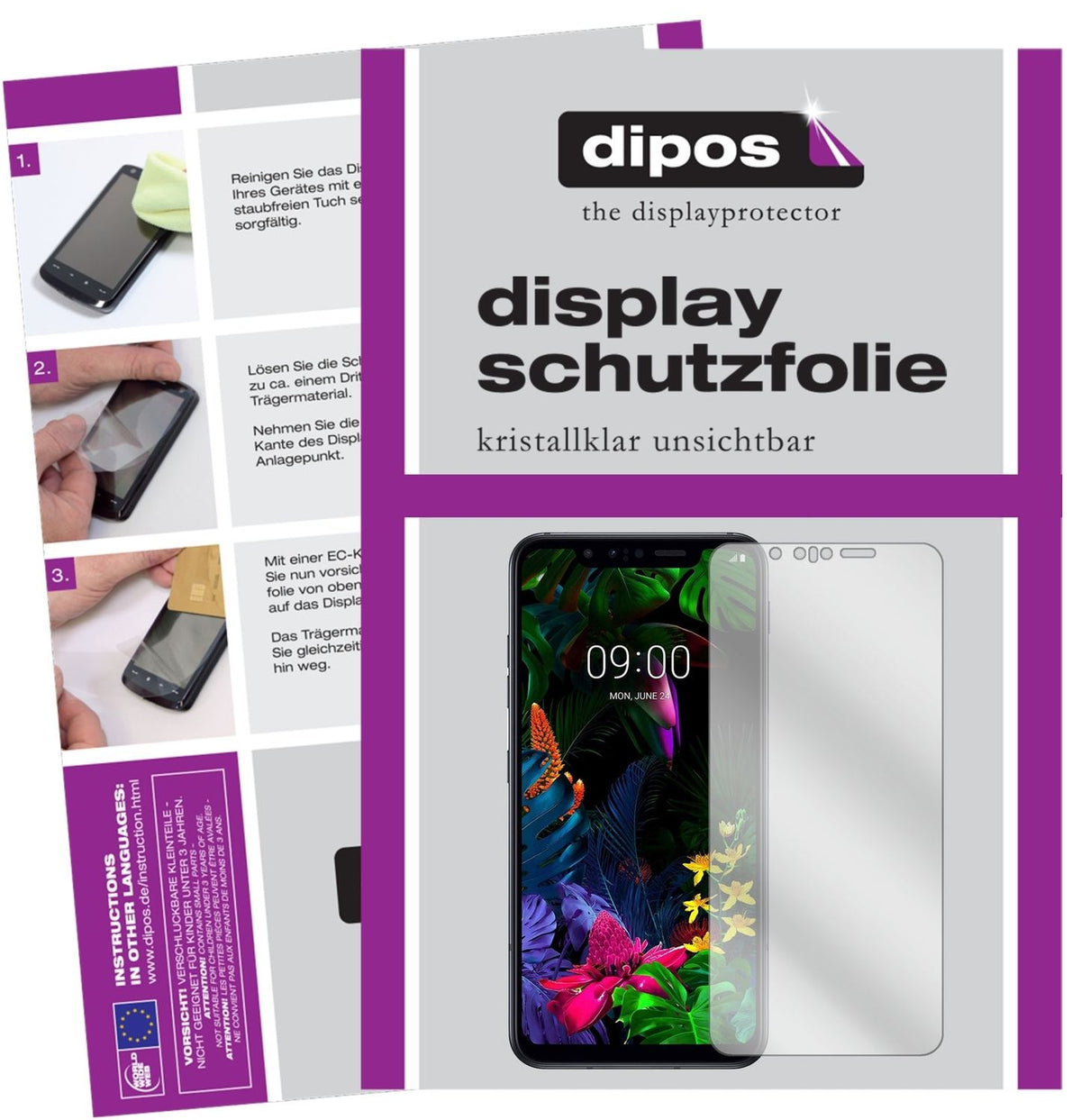 5x Schutzfolie klar für LG G8s ThinQ Display-Schutzfolie