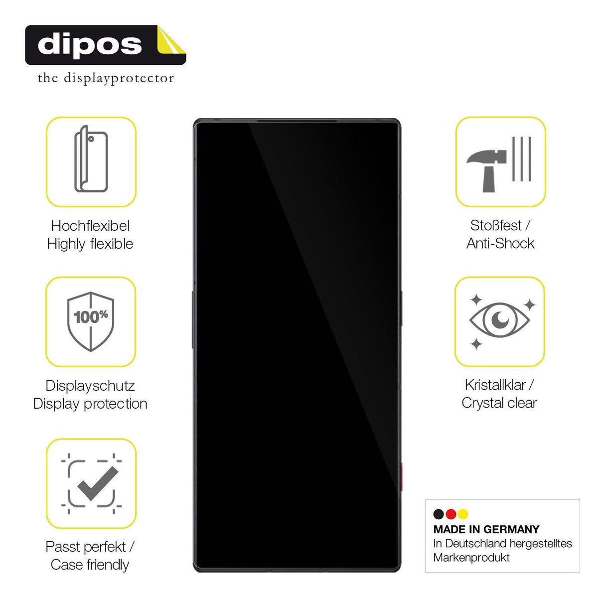 1x 3D Full Cover Schutzfolie für NUBIA Red Magic 8 Pro Plus