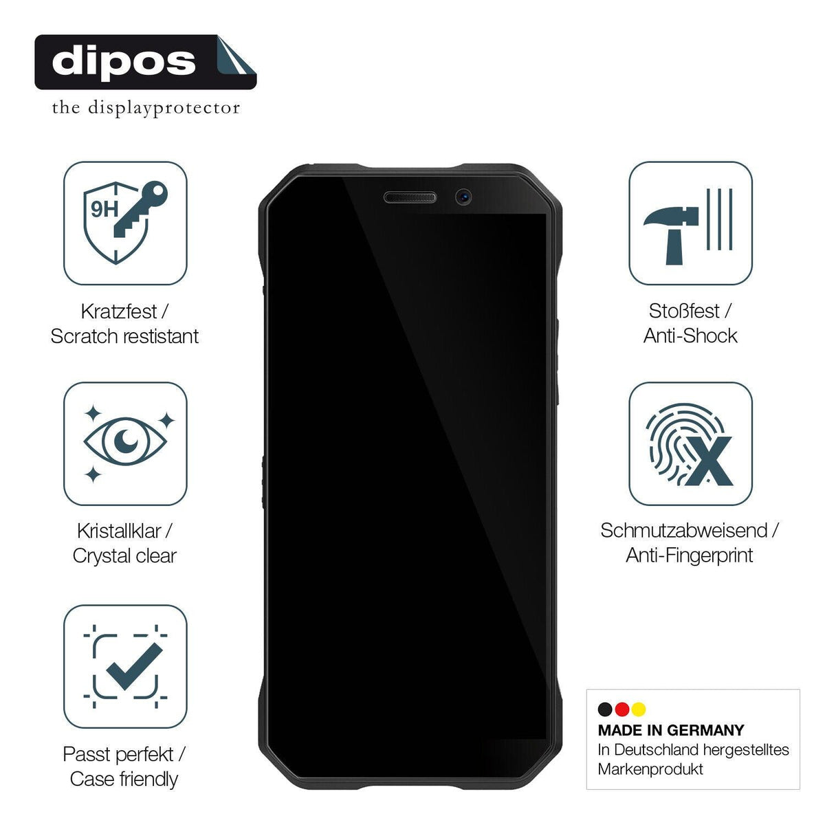 1x 9H Schutzfolie für Doogee S61 Pro Panzerfolie