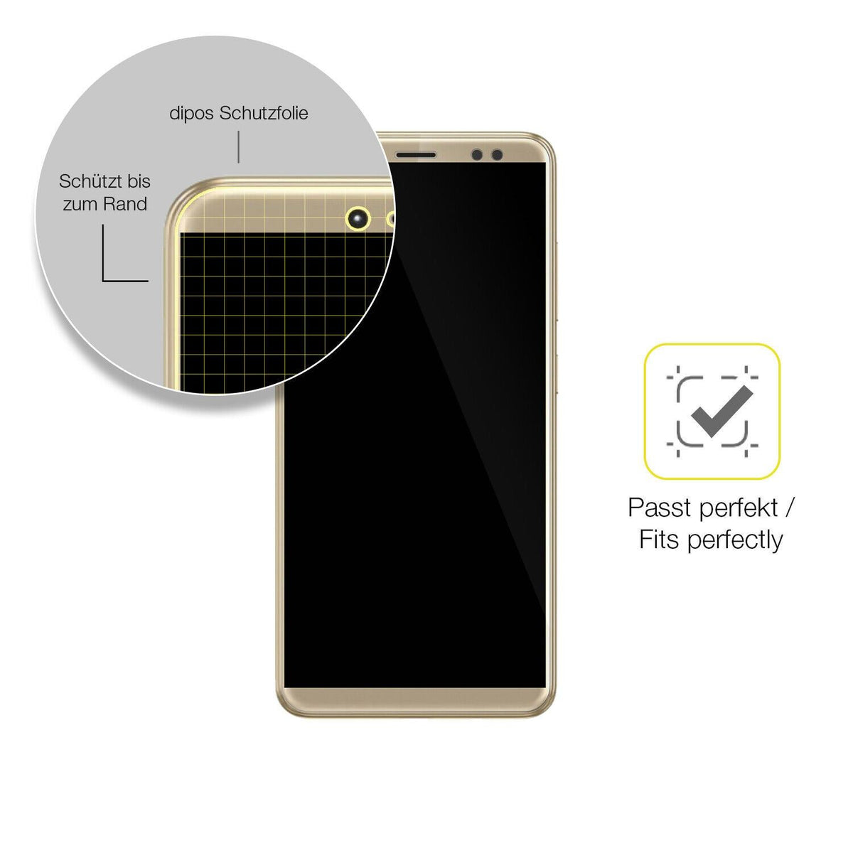 1x 3D Full Cover Schutzfolie für WALTON Primo S6 infinity