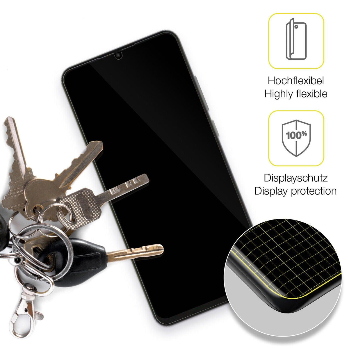 1x 3D Full Cover Schutzfolie für ZTE Blade A52
