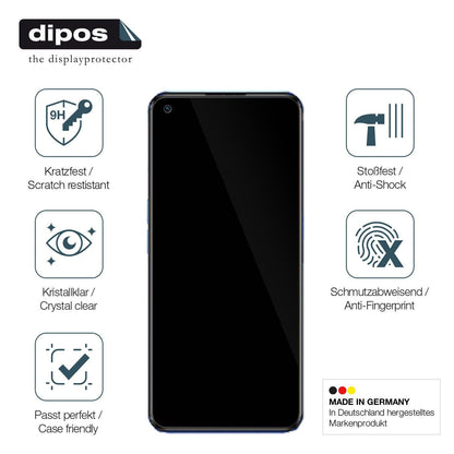 1x 9H Schutzfolie für Realme Narzo 50 Pro Panzerfolie