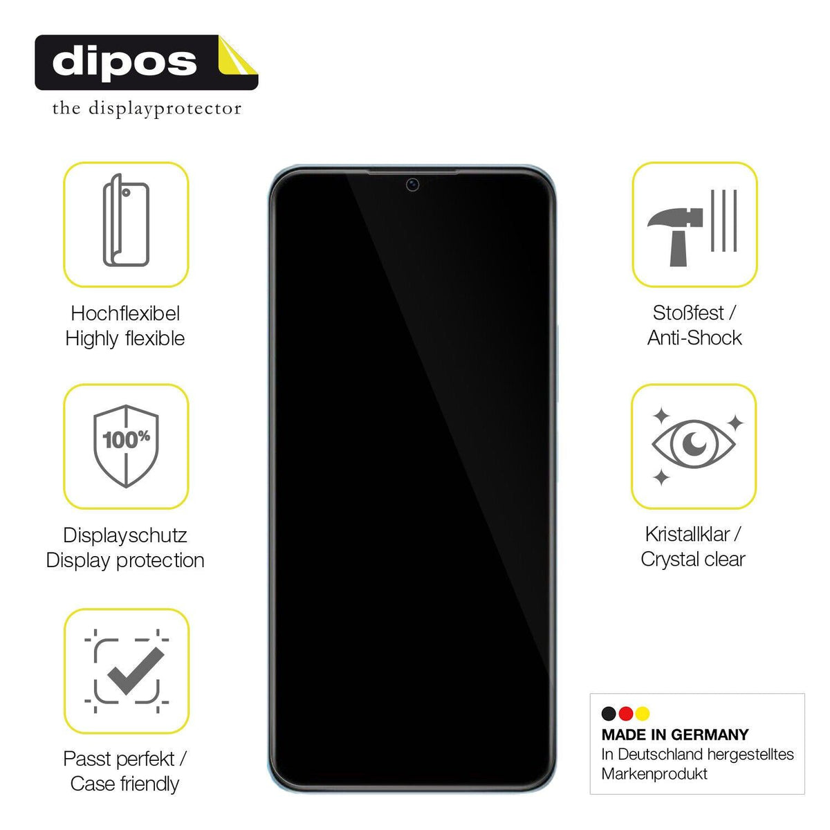1x 3D Full Cover Schutzfolie für Vivo Y72t