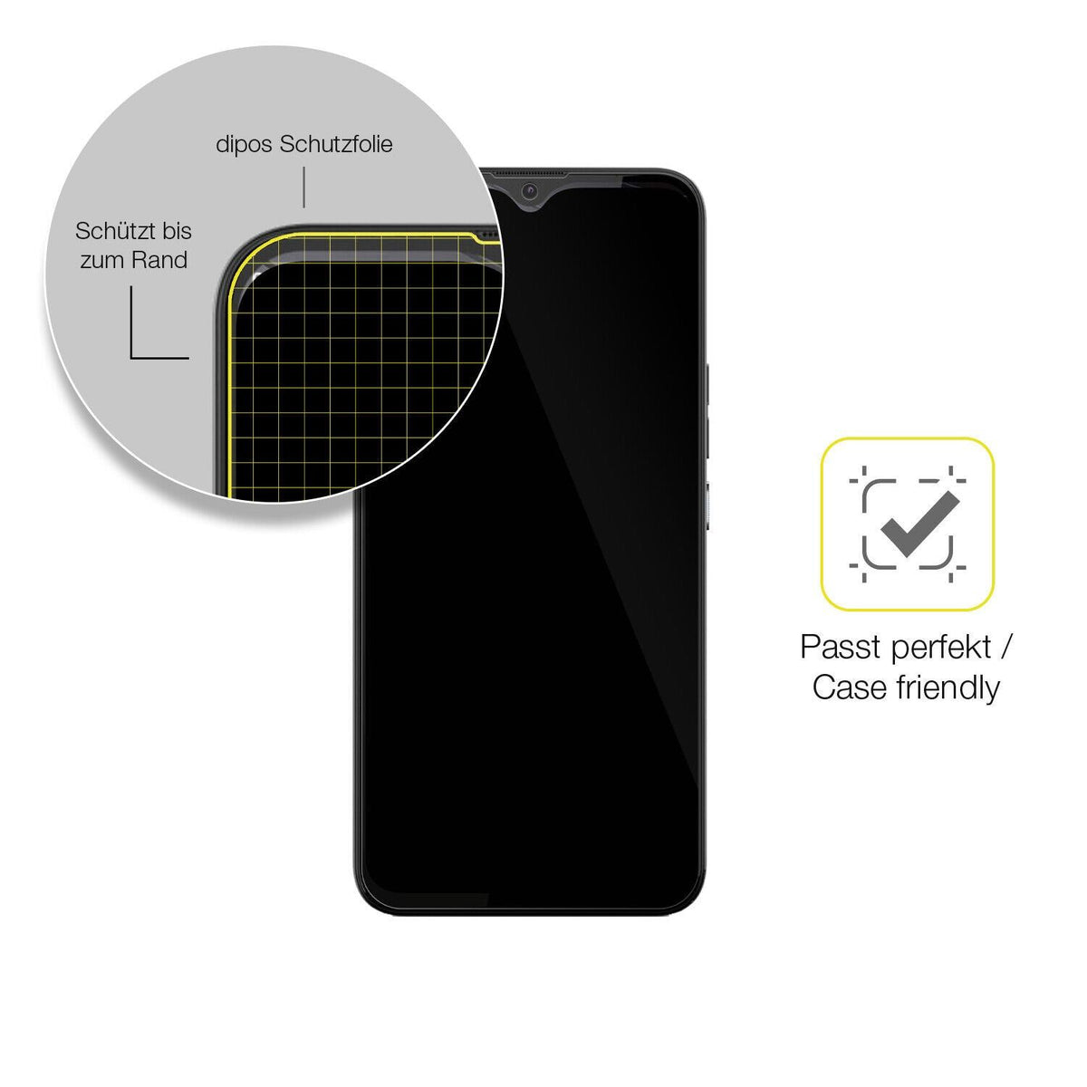 1x 3D Full Cover Schutzfolie für Gigaset GS5 Lite
