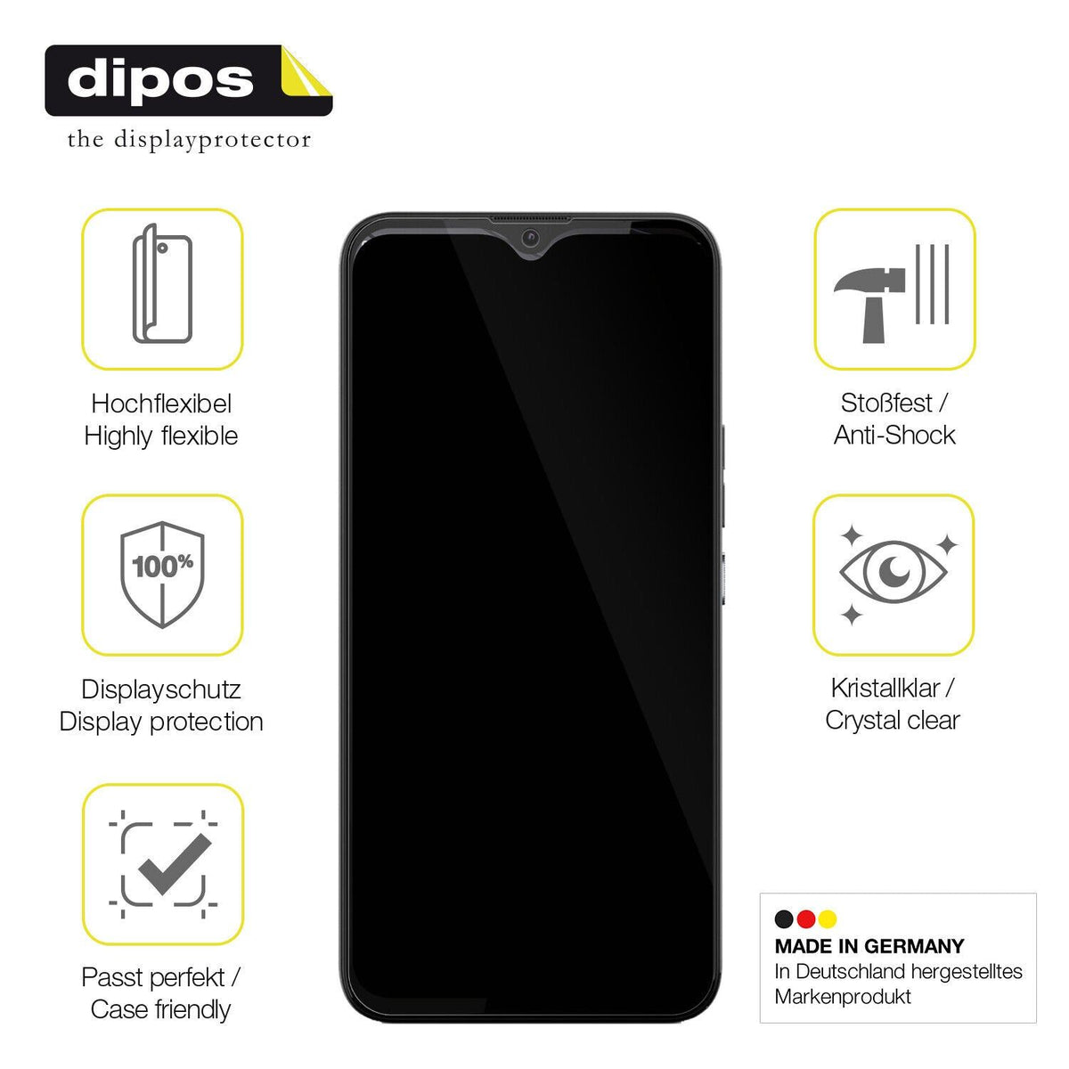 1x 3D Full Cover Schutzfolie für Gigaset GS5 Lite
