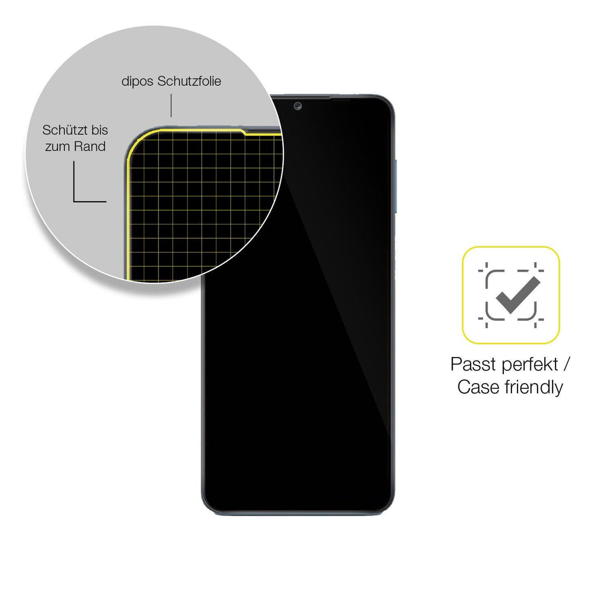 2x 3D Full Cover Schutzfolie für Samsung Galaxy A13 4G