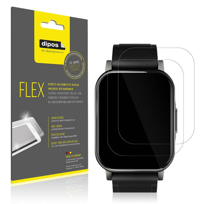 2x 3D Full Cover Schutzfolie für Haylou LS02 watch