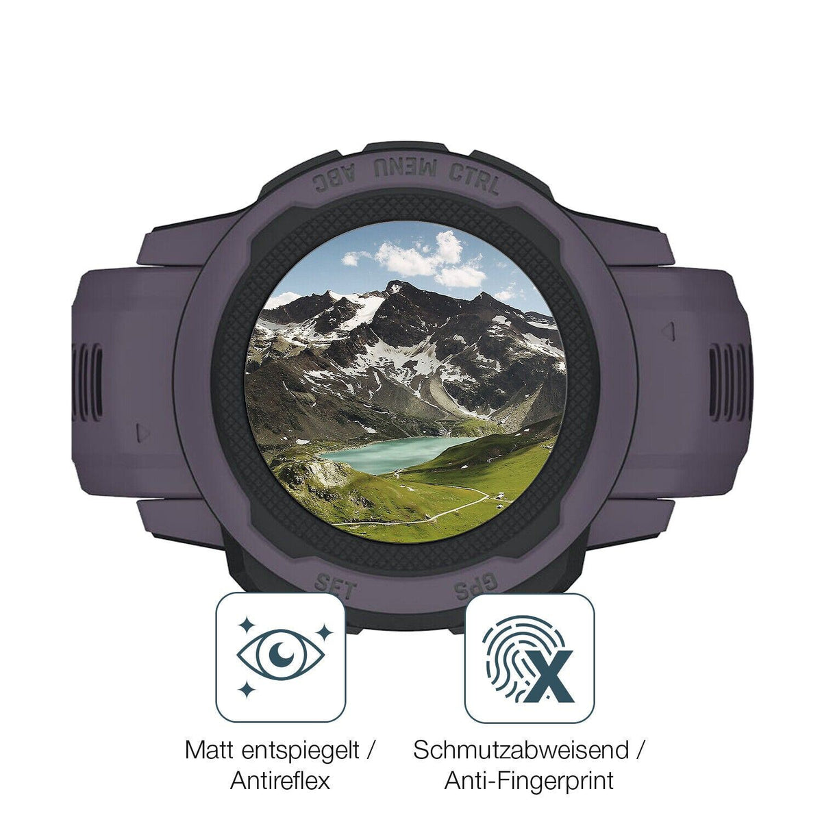 1x 9H Schutzfolie matt für Garmin Instinct 2S (45mm) Panzerfolie