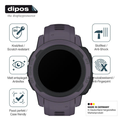1x 9H Schutzfolie matt für Garmin Instinct 2S (45mm) Panzerfolie