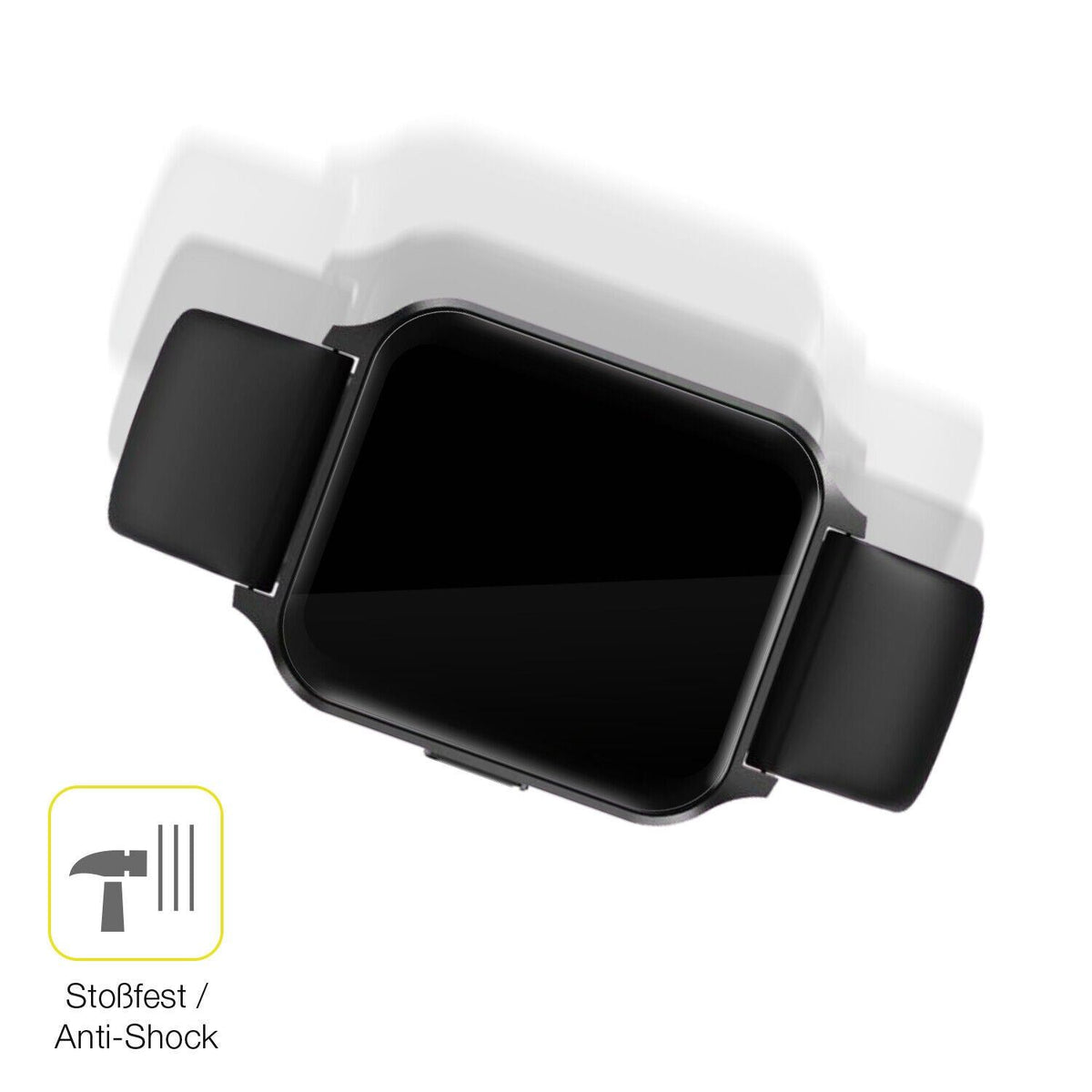 2x 3D Full Cover Schutzfolie für Touchelex 1,52 Zoll Smartwatch