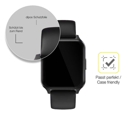 2x 3D Full Cover Schutzfolie für Touchelex 1,52 Zoll Smartwatch