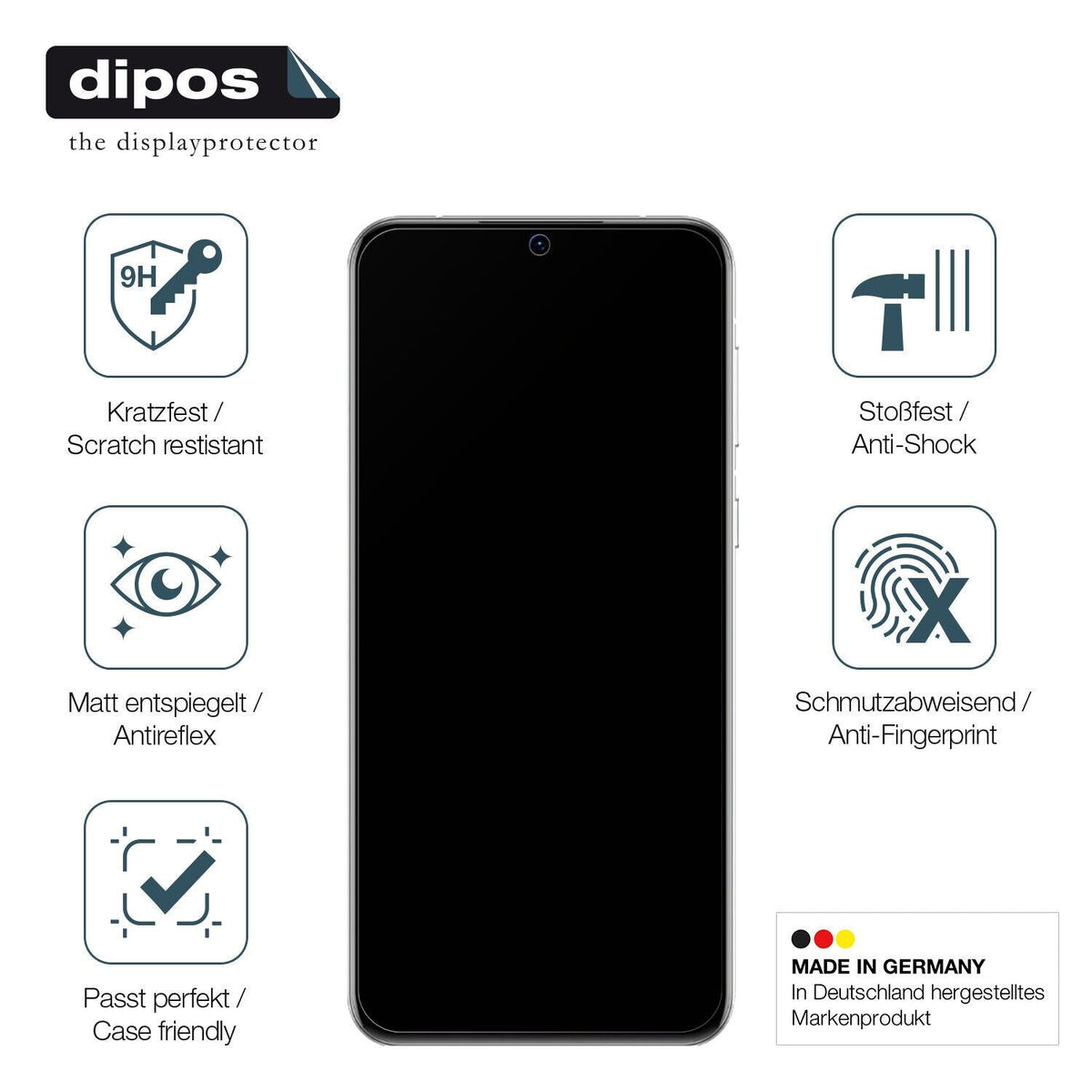 1x 9H Schutzfolie matt für Huawei P50E Panzerfolie