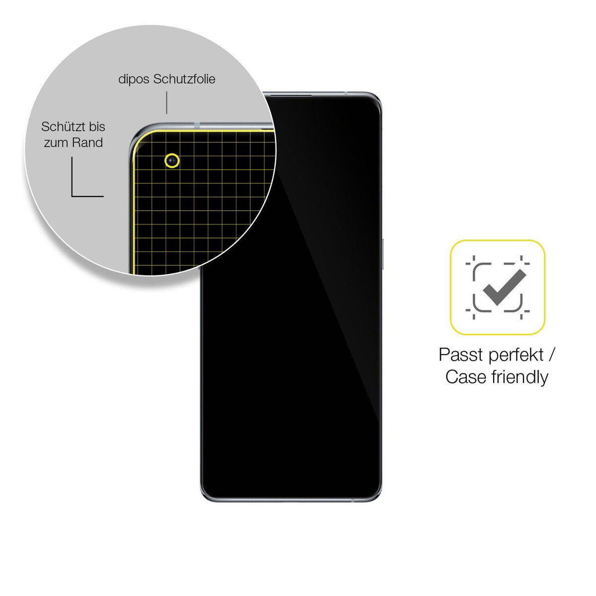 2x 3D Full Cover Schutzfolie für Oppo Find X5 Pro