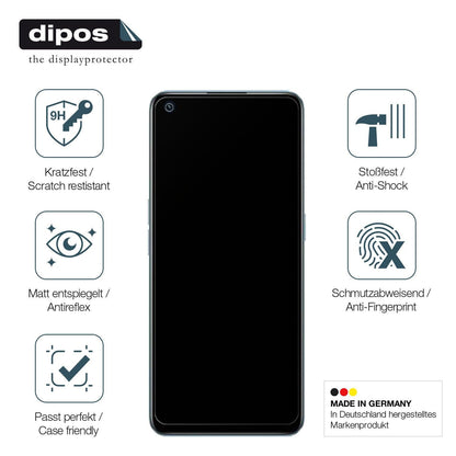 1x 9H Schutzfolie matt für Realme 9 Pro Plus Panzerfolie
