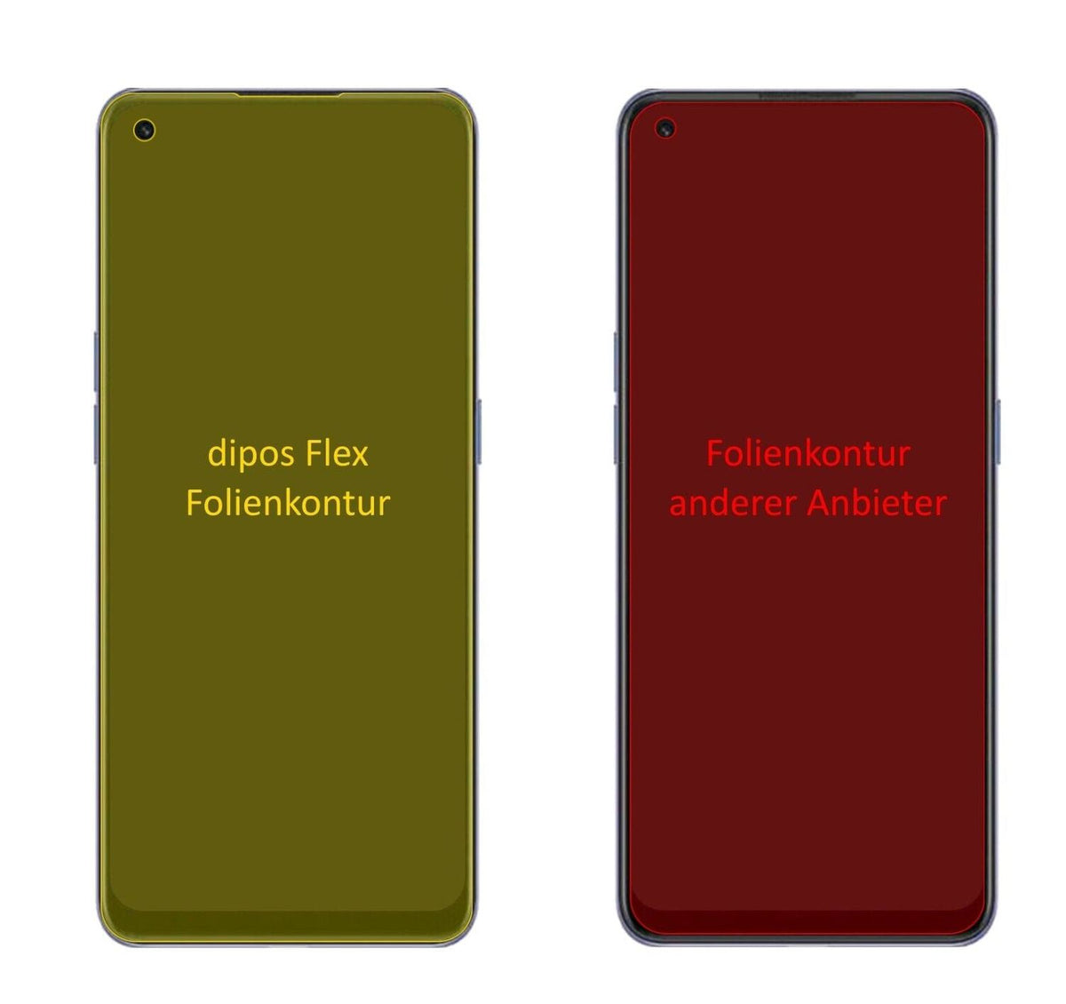 2x 3D Full Cover Schutzfolie für Oppo Reno 7 SE