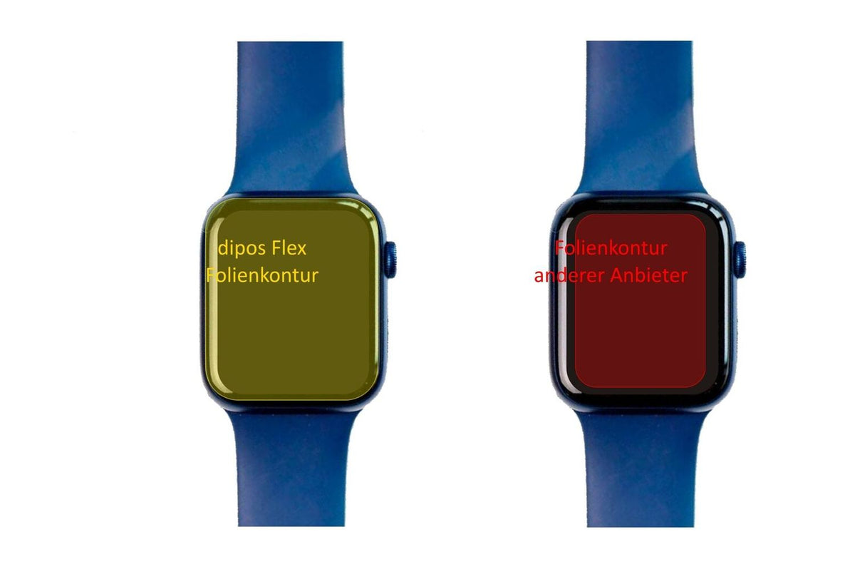 2x 3D Full Cover Schutzfolie für Apple Watch Series 7 (45mm)