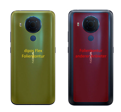 2x 3D Full Cover Schutzfolie für Nokia 5.4 Rückseite