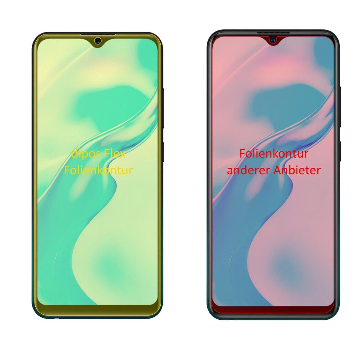 2x 3D Full Cover Schutzfolie für Vivo Y11s