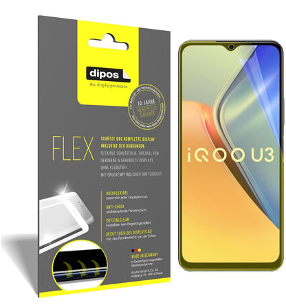 2x 3D Full Cover Schutzfolie für Vivo iQOO U3