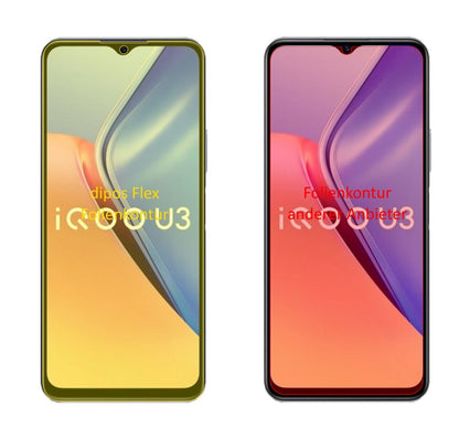 2x 3D Full Cover Schutzfolie für Vivo iQOO U3