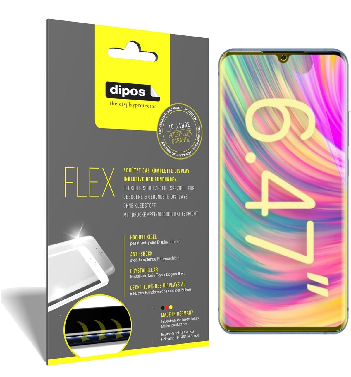 2x 3D Full Cover Schutzfolie für ZTE Blade 20 Pro 5G