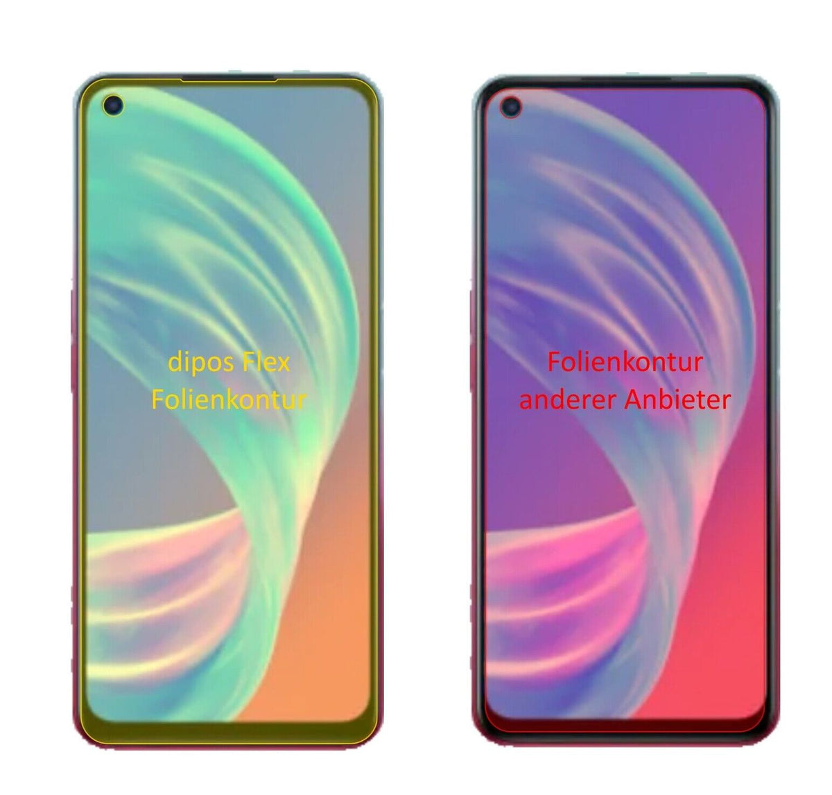 2x 3D Full Cover Schutzfolie für Oppo A72 5G
