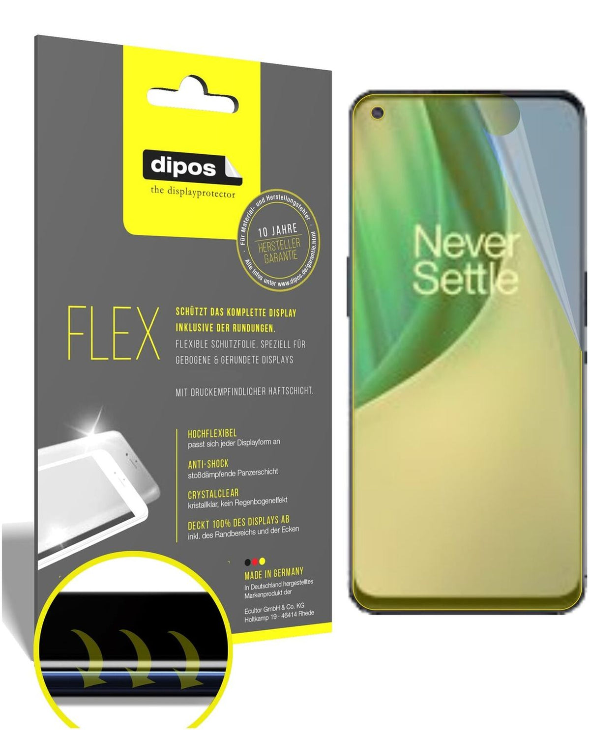 2x 3D Full Cover Schutzfolie für OnePlus Nord N10 5G