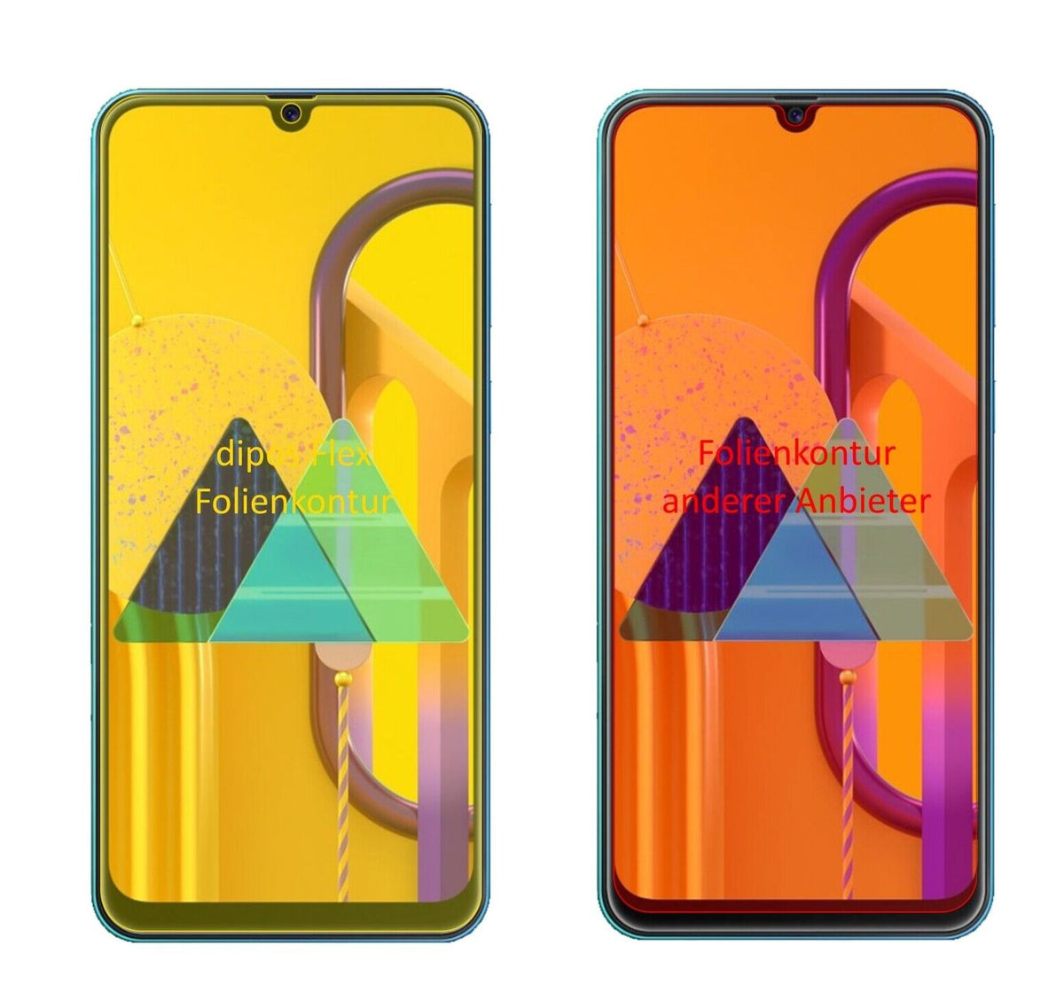 2x 3D Full Cover Schutzfolie für Samsung Galaxy M21