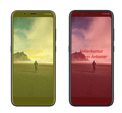 2x 3D Full Cover Schutzfolie für Nokia C2 Tennen