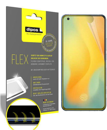 2x 3D Full Cover Schutzfolie für Vivo X50