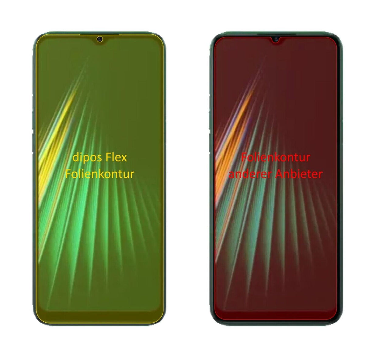 2x 3D Full Cover Schutzfolie für Oppo Realme Narzo 10