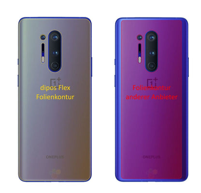 2x 3D Full Cover Schutzfolie für OnePlus 8 Pro Rückseite