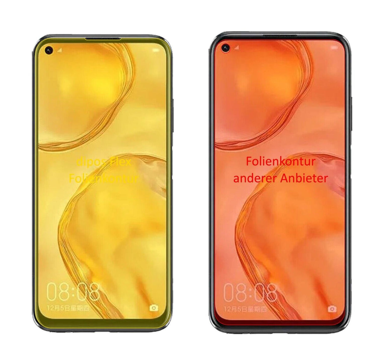 2x 3D Full Cover Schutzfolie für Huawei nova 6 SE