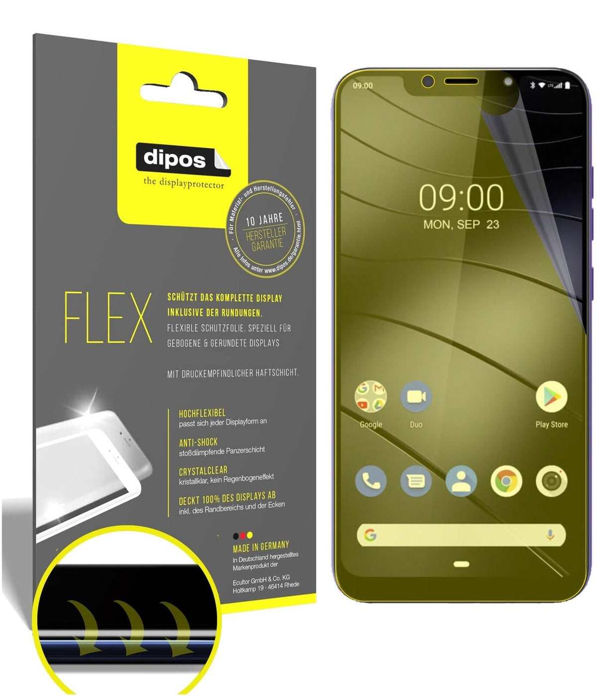2x 3D Full Cover Schutzfolie für Gigaset GS195 LS