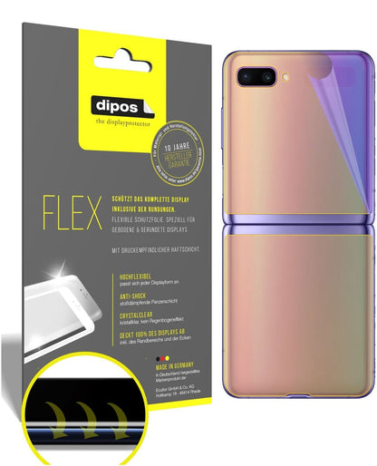 2x 3D Full Cover Schutzfolie für Samsung Galaxy Z Flip Rückseite