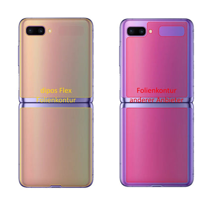 2x 3D Full Cover Schutzfolie für Samsung Galaxy Z Flip Rückseite