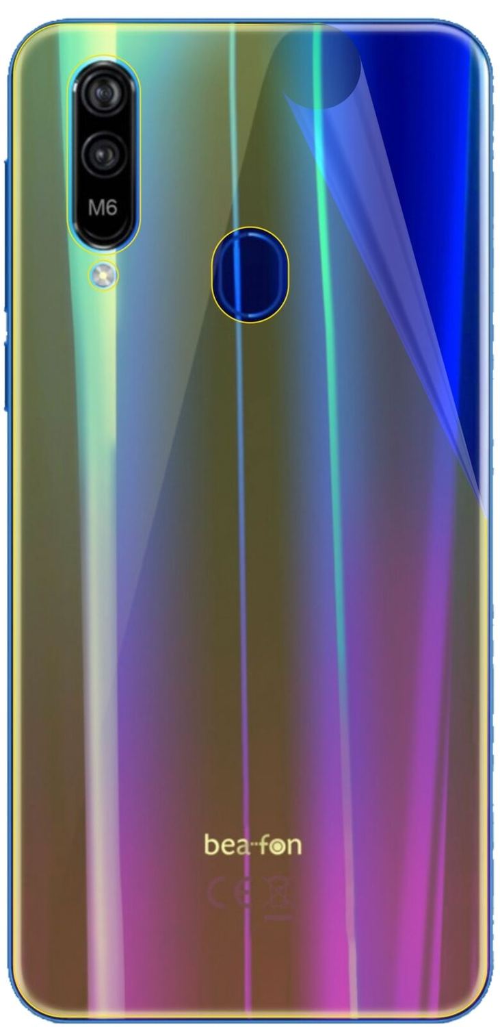 2x 3D Full Cover Schutzfolie für Beafon M6 Rückseite